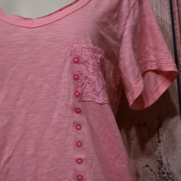 Jenni by Jennifer Moore Lace-Pocket PJ top. NWT - Picture 3 of 5